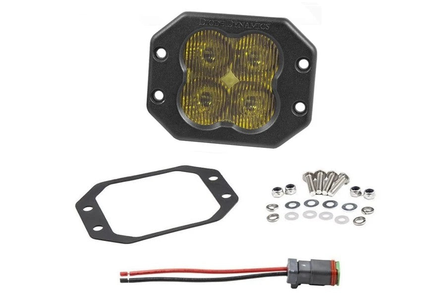 Diode Dynamics SS3 Pro Flush Mount LED Pod - Fog, Yellow