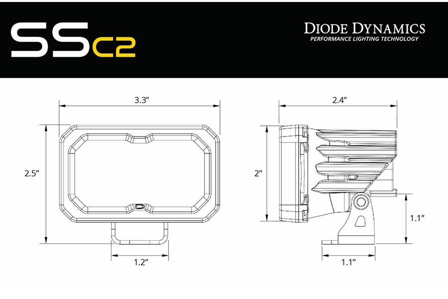 Diode Dynamics Pro LED Combo Pod, WBL - Single