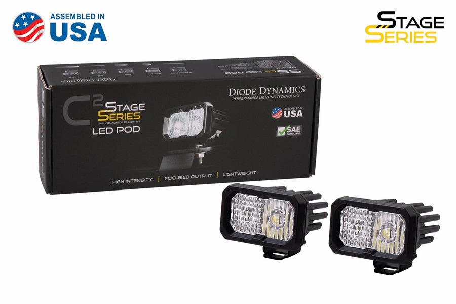 Diode Dynamics Pro Standard White Flood Light, RBL - Pair