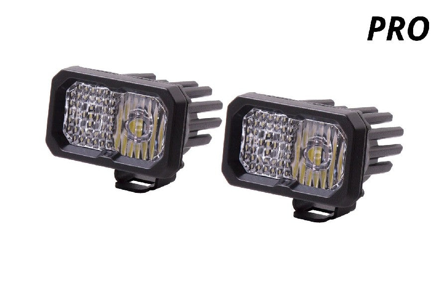 Diode Dynamics Stage Series White Pro Standard LED Pods - Spot BBL - Pair