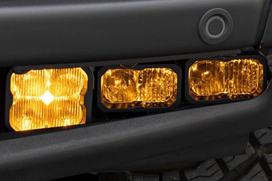 Diode Dynamics Stage Series Fog Pocket Kit - Yellow Sport - 2021+ Ford Bronco