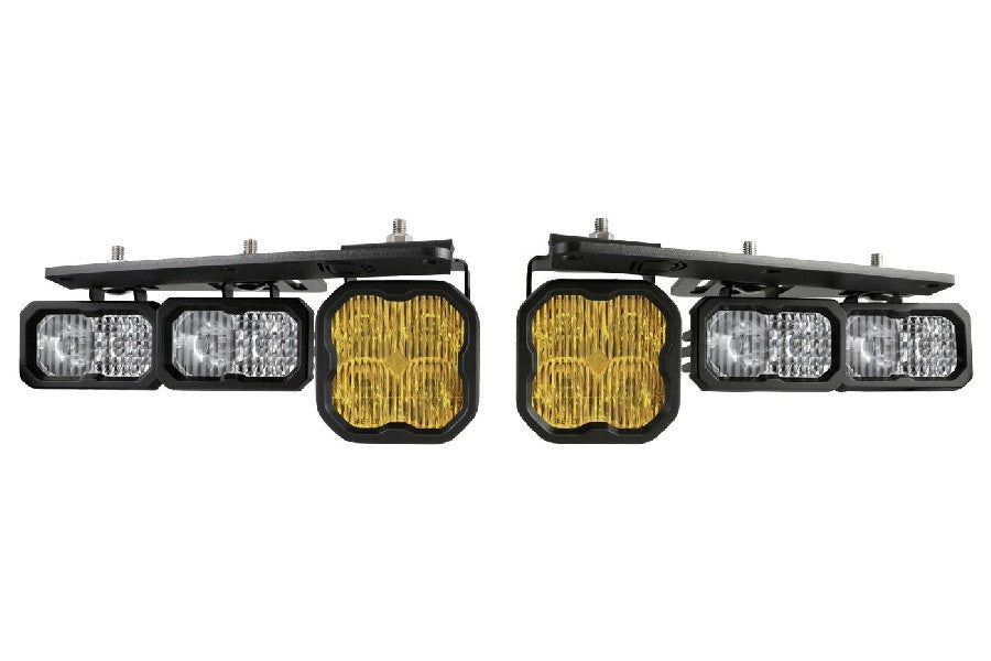 2021+ Ford Bronco Diode Dynamics Stage Series Fog Pocket Kit - Yellow Max