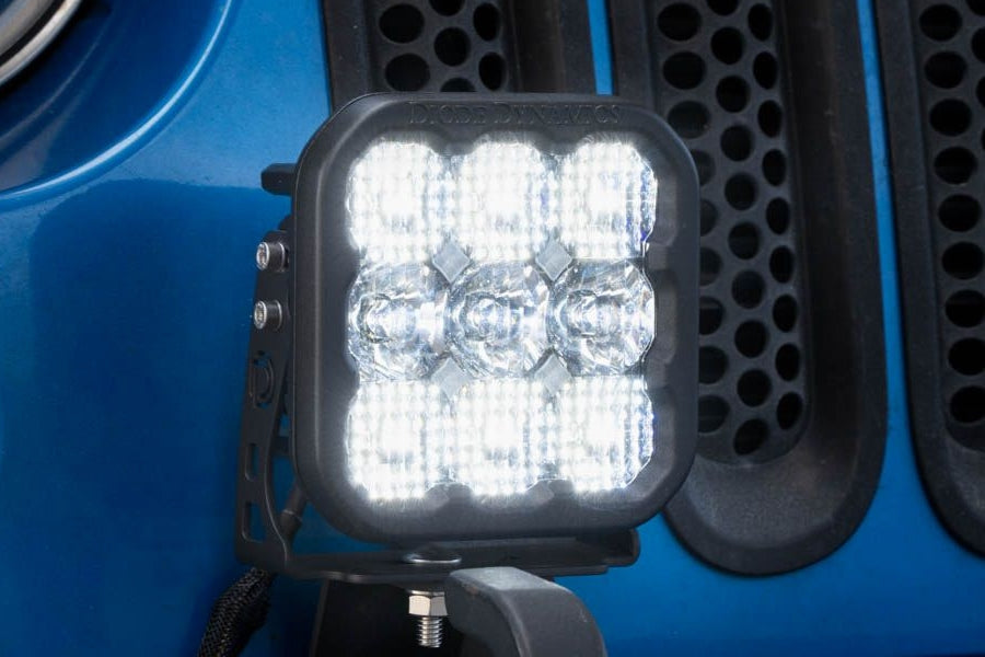 Diode Dynamics SS5 Bumper LED Pod Light Kit - Sport Yellow Driving - JK