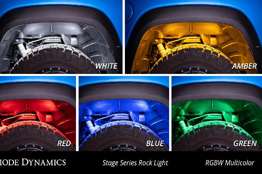 Diode Dynamics Stage Series RGBW LED Rock Lights - 4-Pack