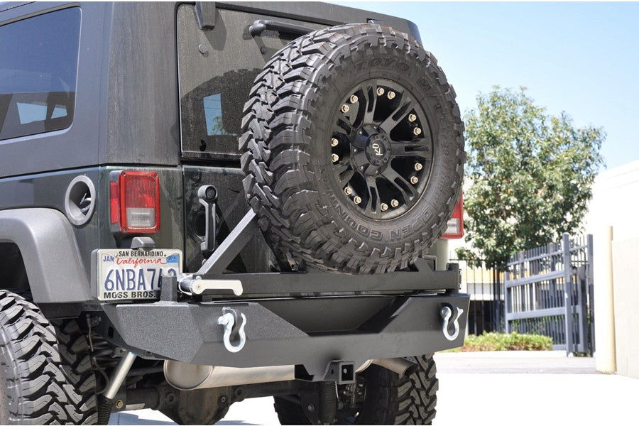 Jeep Wrangler JK DV8  Mid-Width Rear Bumper w/ Tire Carrier - Bearing