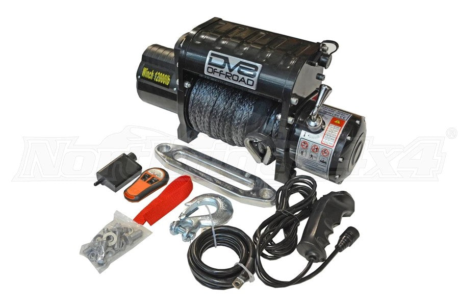 DV8  Winch w/ Synthetic Line and Wireless Remote - 12000lb Capacity