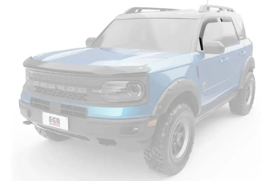 2021+ Ford Bronco EGR USA In-Channel Window Visors, Front and Rear Set, Dark Smoke | 573561