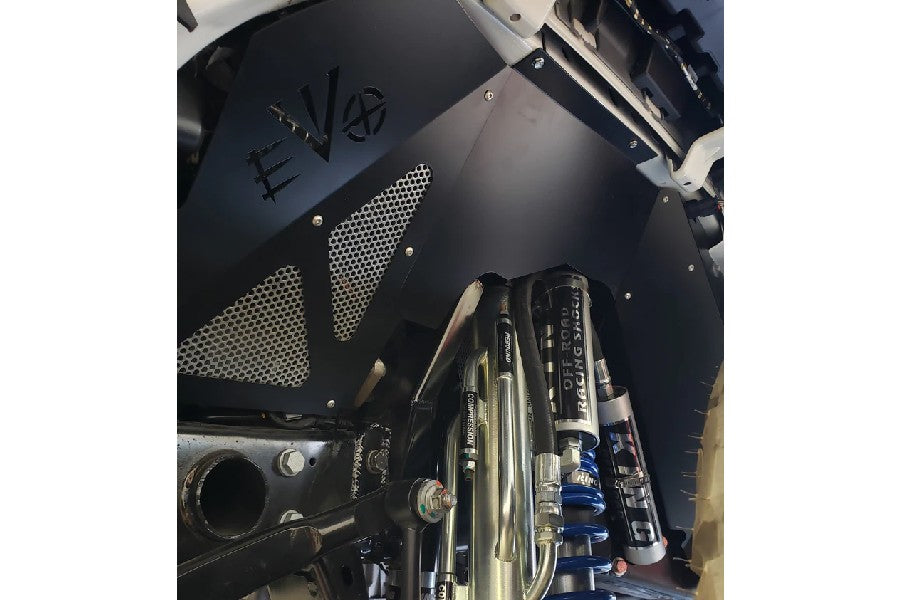 EVO Manufacturing Front Vented Aluminum Inner Fenders - Fits Coil Spring Suspensions - JL/JT Diesel
