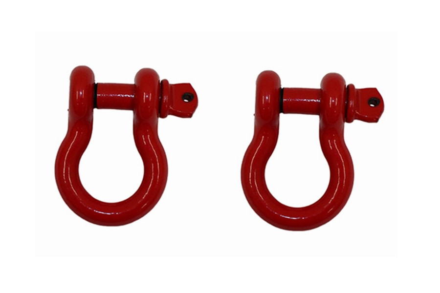 Fishbone Offroad 3/4in D-Ring Shackle Set - Red