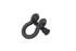 Fishbone Offroad 3/4in D-Ring Shackle Set - Black