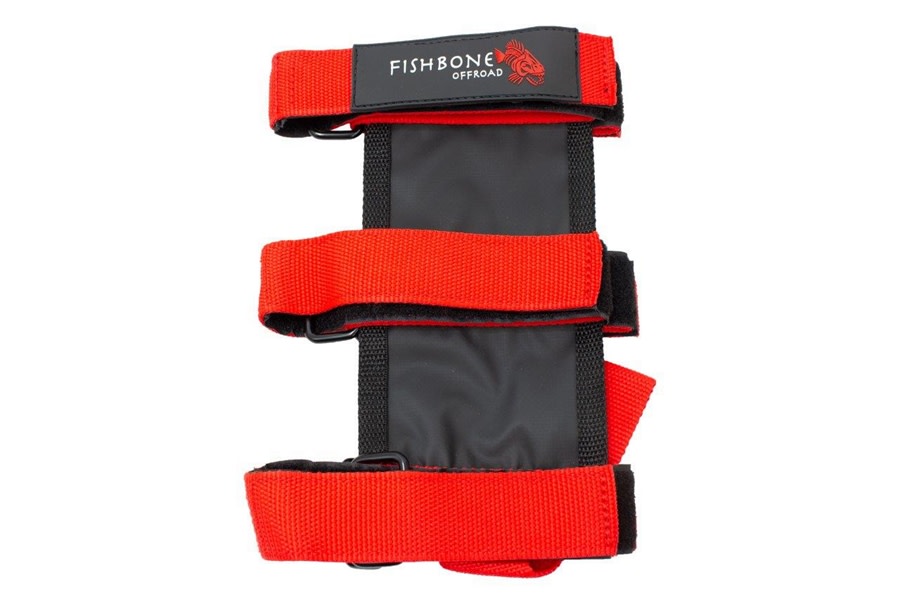 Fishbone Offroad Fire Extinguisher Holder for Padded Roll Bar – Red