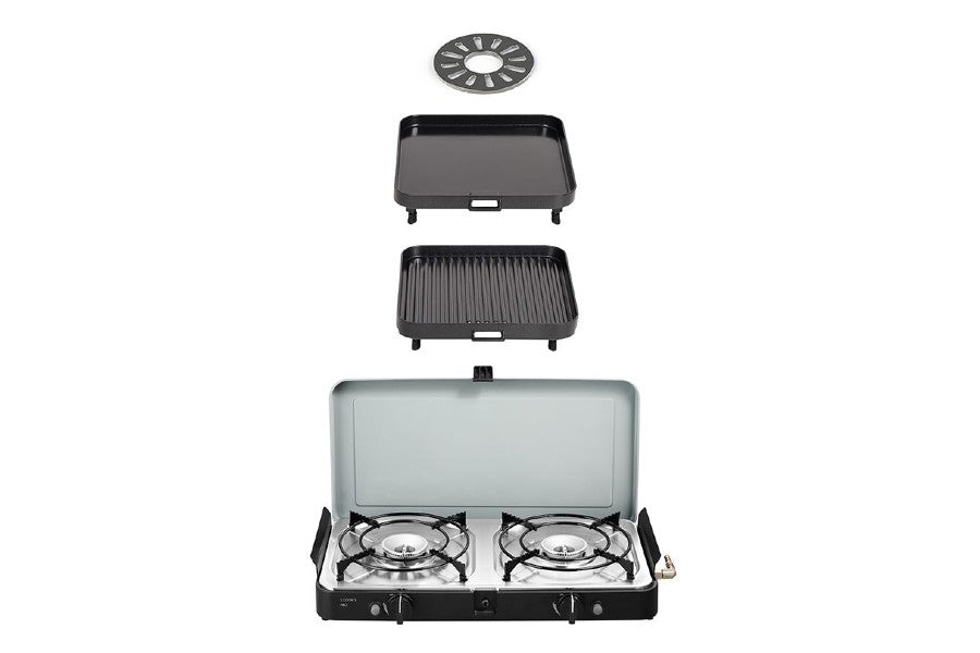Front Runner Outfitters 2 Cook 3 Pro Deluxe, Portable, 3 Piece, Gas Barbeque, Camp Cooker, By CADAC