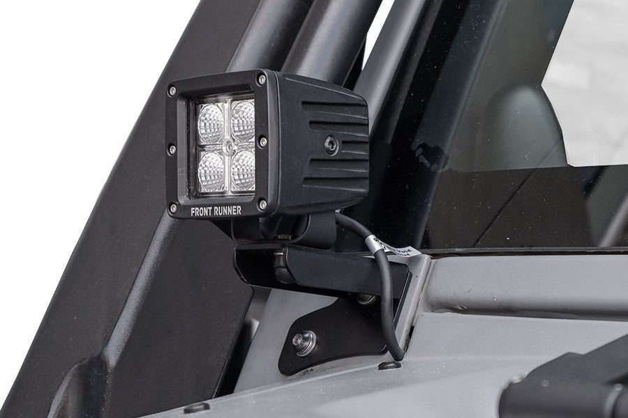 Jeep Wrangler JK Front Runner Outfitters Windshield Spot Light Brackets, Black