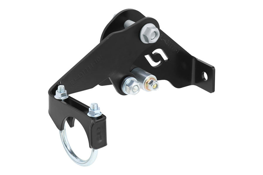 2007-18 Jeep Wrangler JK RockJock High Steer Front Trac Bar and Steering Stabilizer Shock Relocation Bracket (for JL/JT Trac Bar)