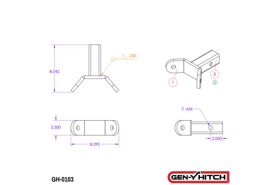 GEN-Y Hitch Bracket for Stabilizer Kit, 16K