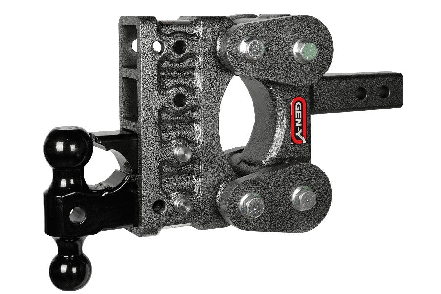 GEN-Y Hitch Boss Torsion-Flex 2in Shank, 5in Drop, 17K TW 16K Hitch, GH-051 Versa Ball, GH-032 Pintle Lock Hitch