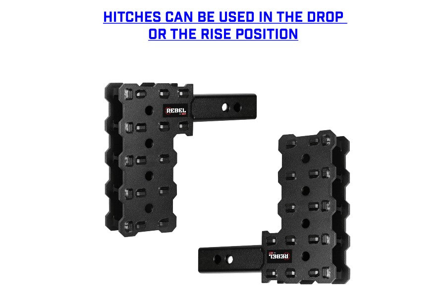 GEN-Y Hitch Rebel Series Standard Drop Hitch w/ Ball Mount - 2in Shank, 4.5in Drop