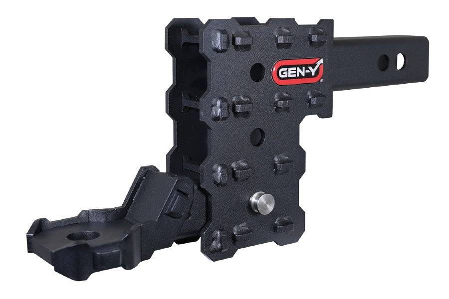 GEN-Y Hitch Rebel X Tactical Drop Hitch w/ Platinum Ball Mount, 4 Adjustable Positions - 2in Shank, 7in Drop, 7,000lb Tow Capacity