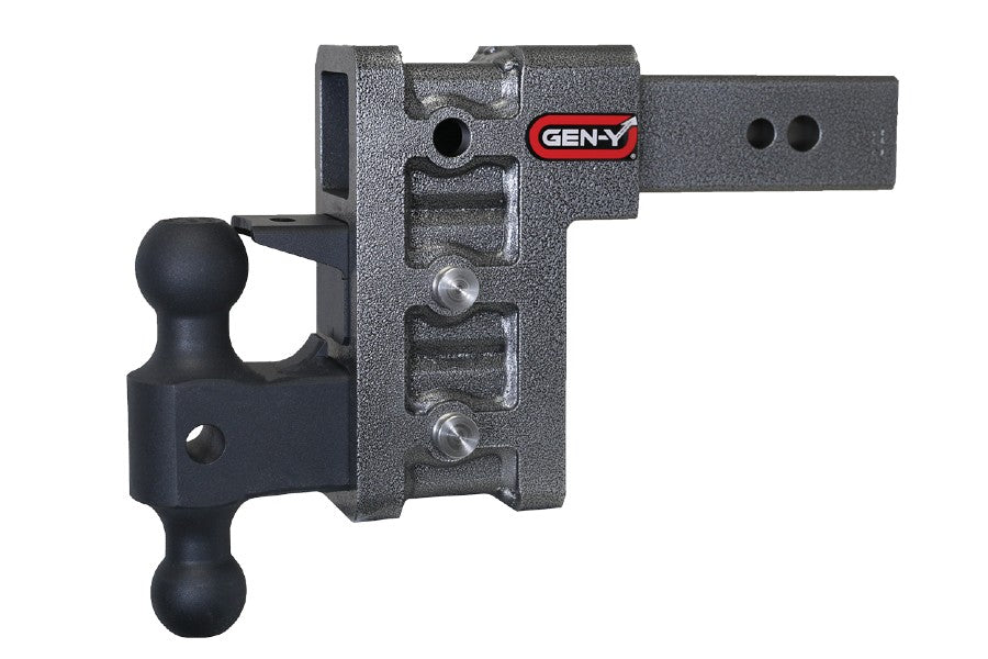 GEN-Y Hitch Mega Duty Drop Hitch w/ Ball Mount and Pintle Lock - 2.5in Shank, 6in Drop, 32K Hitch