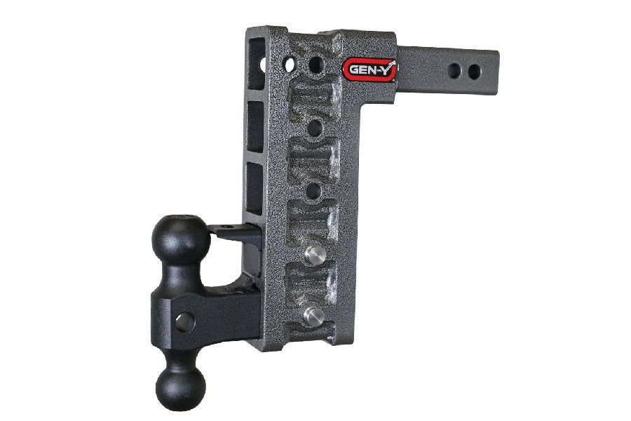 GEN-Y Hitch Mega Duty Drop Hitch w/ Ball Mount and Pintle Lock - 2in Shank, 10in Drop