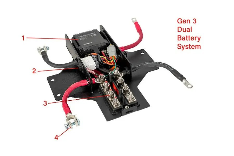 gear 3 battery Jeep Gladiator JT 3.6L Genesis Offroad Gen 3 Dual Battery Kit