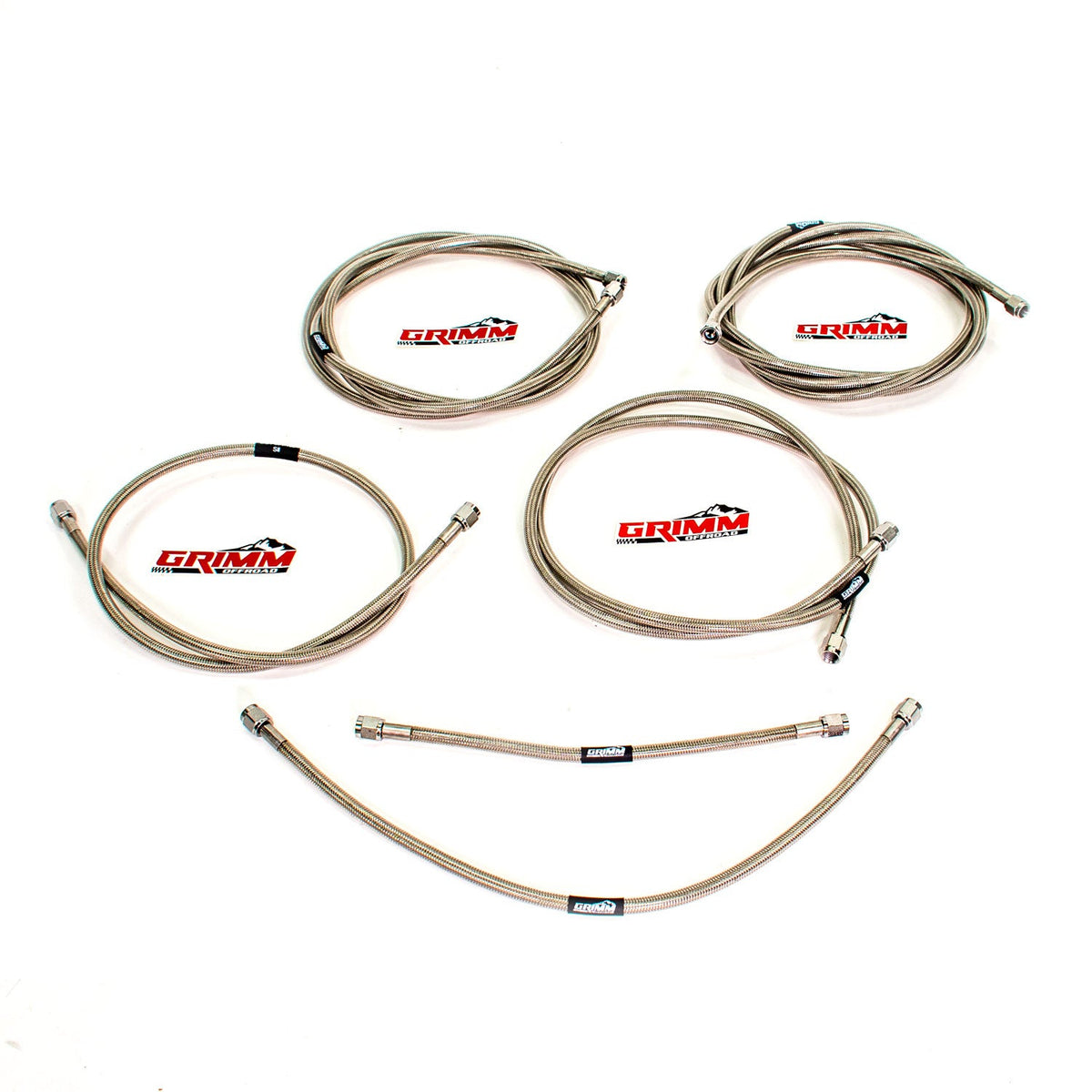 Grimm OffRoad Reinforced Air Hose, JIC-04 Swivel Fittings, 30in