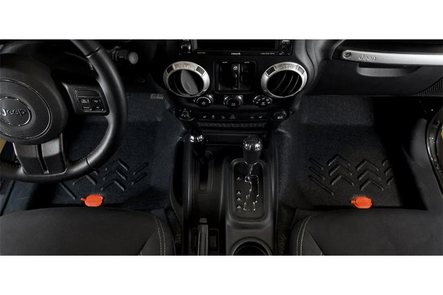 Jeep Wrangler JK 2-Door ArmorLite Front Flooring Set, Mesa Smoke