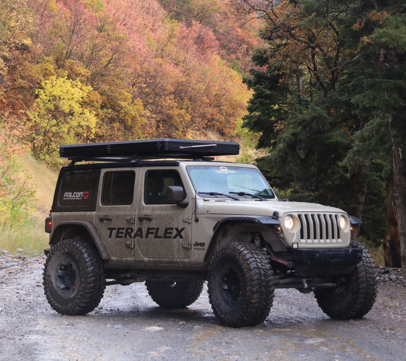 Jeep Wrangler JK/JL & Gladiator JT 2007-2026, TeraFlex Roof Rack Cross Bar System, Drip Rail Mount, view 2