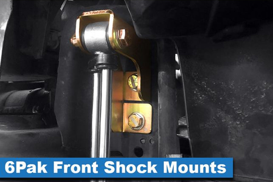 2007-18 Jeep Wrangler JK MetalCloak 6Pak Front Shock Mount Kit