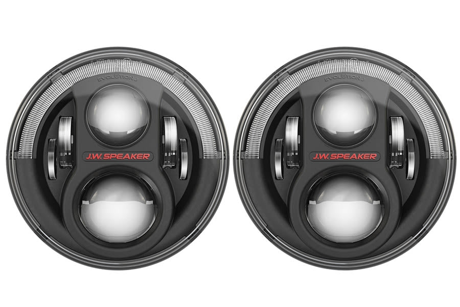 JW Speaker 8700 Evolution J2 Headlight Kit - Black Bezel - JK