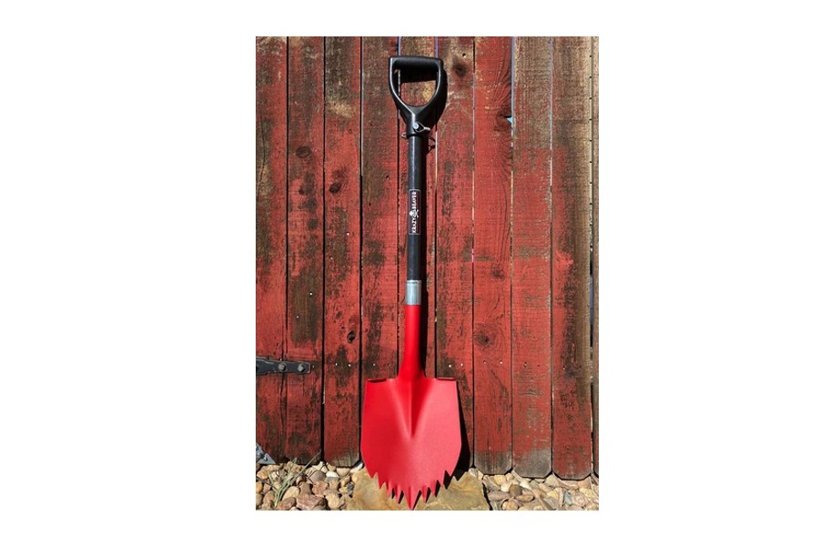Krazy Beaver Tools Shovel - Textured Red Head - Black Handle