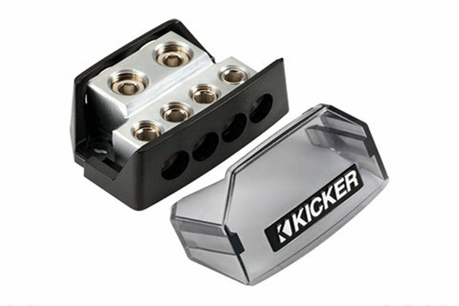 Kicker DB4 Distribution Block, (2) 1/0-8AWG in, (4) 4-8AWG out