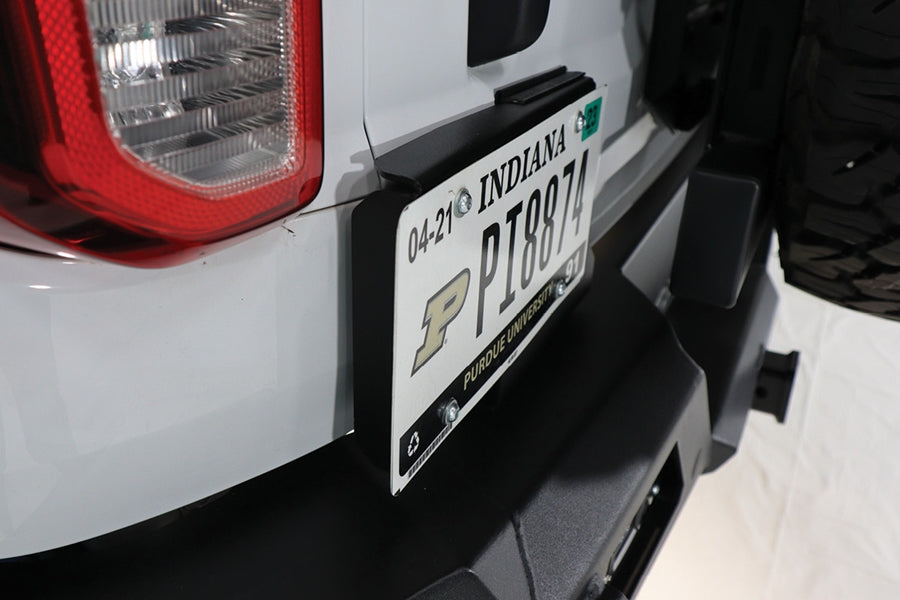 LOD Offroad Rear License Plate Door Mount, Black - Bronco 2021+