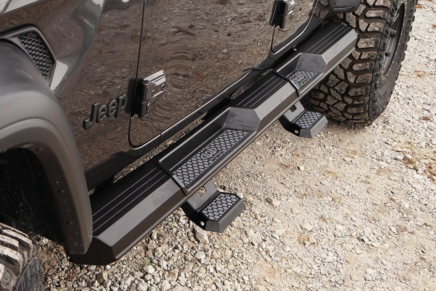 Jeep Wrangler JL, JK & Gladiator JT LOD Offroad Armor Lite Rock Slider Short Drop Steps