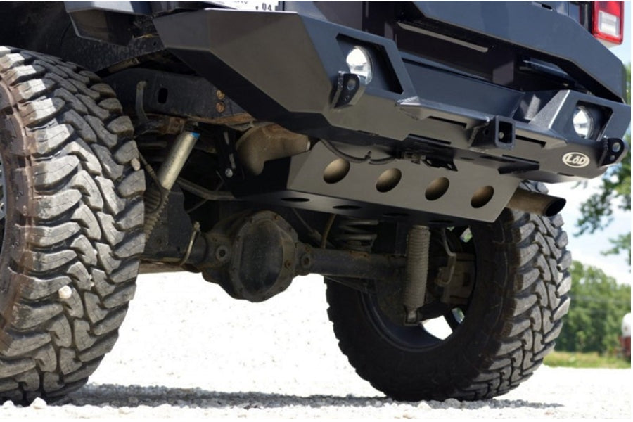 LOD Offroad Destroyer Rear Skid Plate, Bare Steel - JK