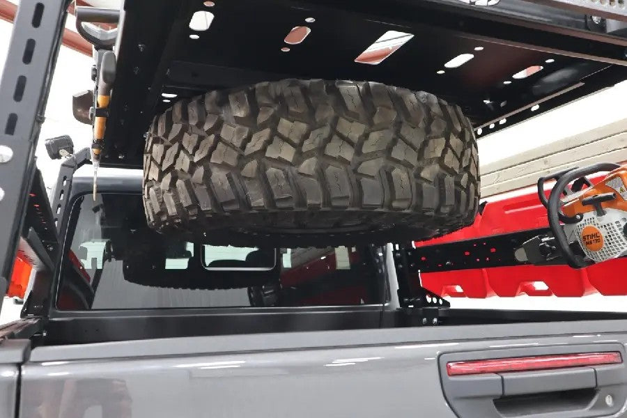 LOD Offroad Black Ops Bed Rack Tire Carrier - Black - JT