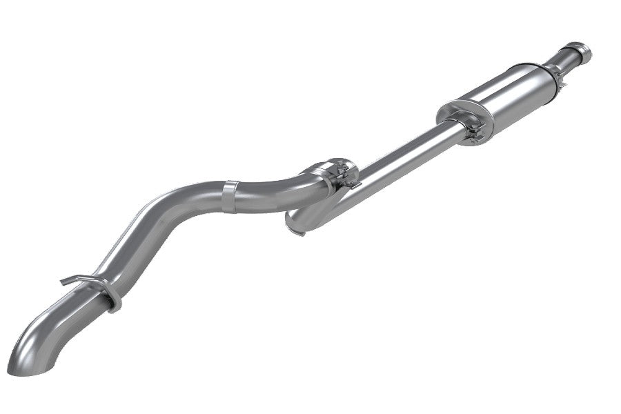 MBRP 2.5in Cat-Back Single Rear Exit Exhaust System - T304 Stainless Steel, JL