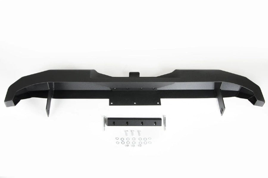 M.O.R.E. Rock Proof Rear Bumper with Clevis Mounts, Powder Coating Textured Black with Clevis Mounts, JL