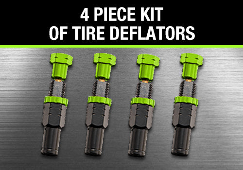 Up Down Air 4 Piece Adjustable Tire Deflator Kit & Storage Bag