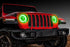 Jeep Wrangler JL Oracle LED Headlight Surface Mount Halo Kit, Green