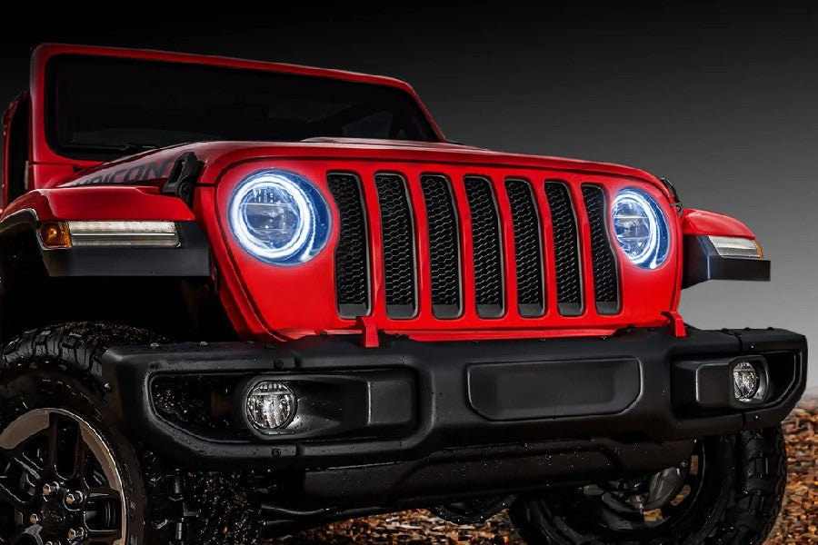 Jeep Wrangler JL Oracle LED Headlight Surface Mount Kit, Colorshift w/RF Controller