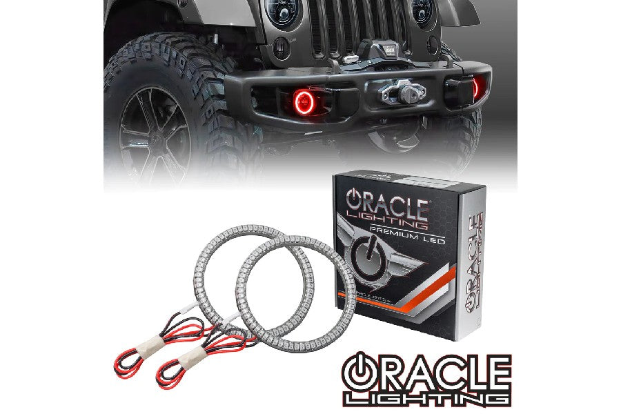 Oracle LED Surface Mount Fog Light Halo Kit - w/o Factory LED Lights, White - JK
