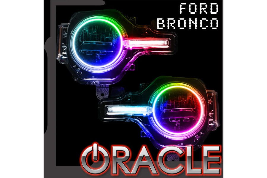 Oracle Colorshift Headlight Halo Kit w/ DRL Bar - No Controller, For Base Headlights - 2021+ Ford Bronco