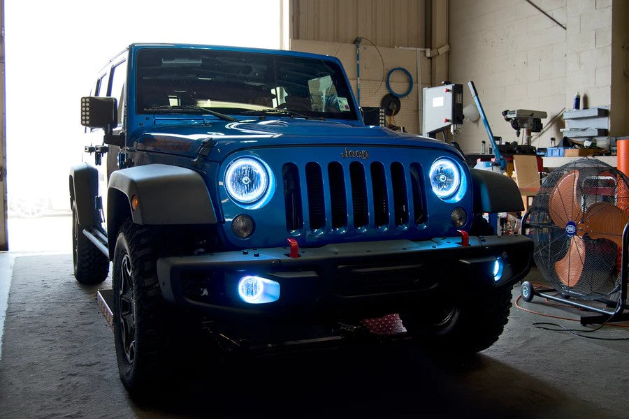 Jeep Wrangler JK Oracle LED Surface Mount Headlight Halo Kit - White