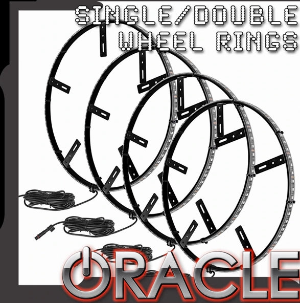 Oracle Illuminated Wheel Rings - Double LED - White