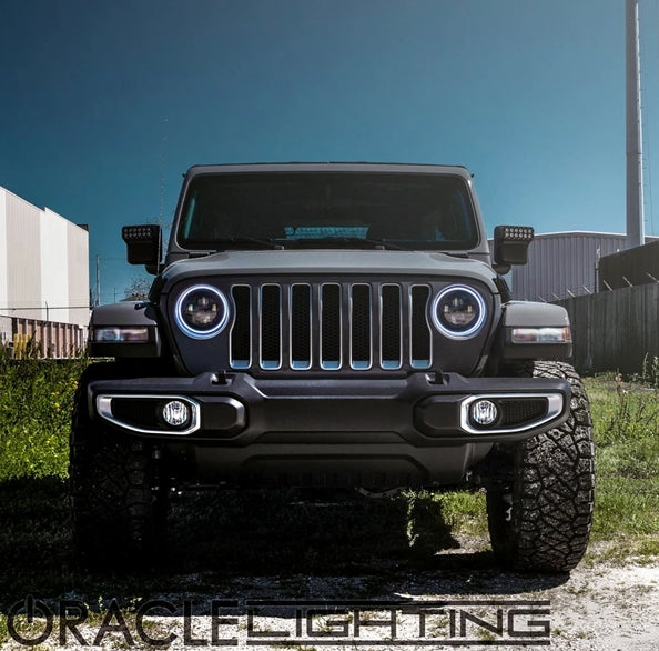 Jeep Wrangler JL & Gladiator JT Oracle 7in High Powered LED Headlights, No Halo - Pair