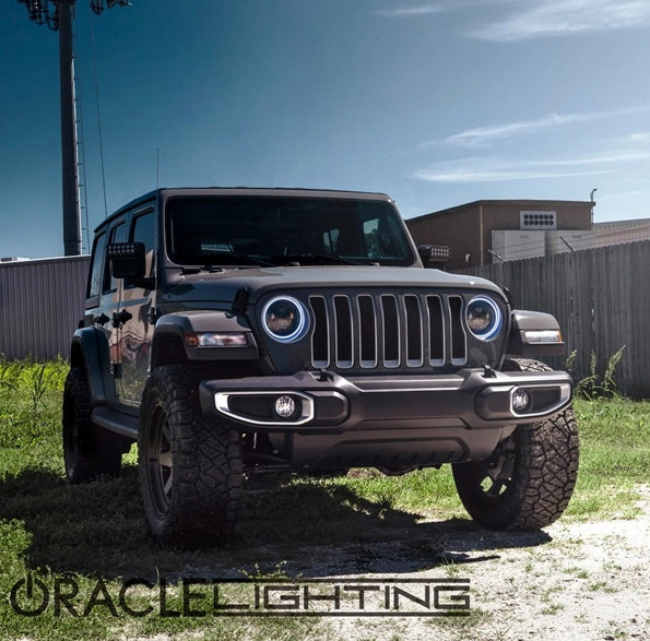 Jeep Wrangler JL & Gladiator JT Oracle 7in High Powered LED Headlights, No Halo - Pair