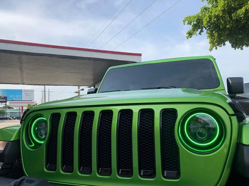 Jeep Wrangler JL & Gladiator JT Oracle 7in. High Powered LED Headlights - Pair - Green