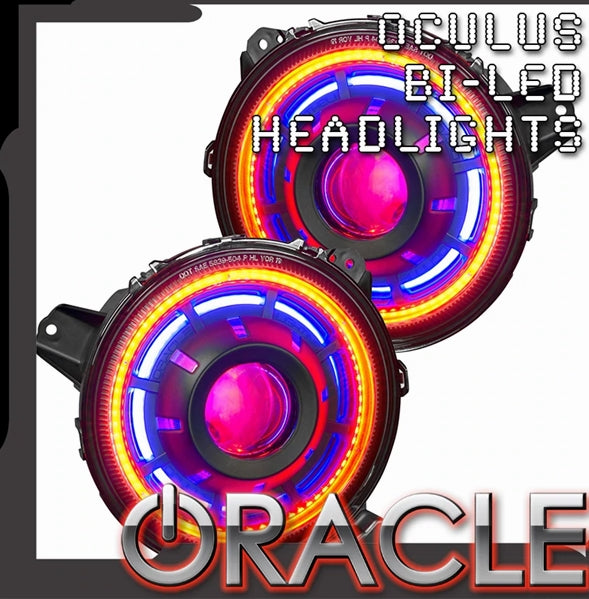 Jeep Wrangler JL & Gladiator JT Oracle Oculus ColorSHIFT Bi-LED Projector Headlights - No Controller