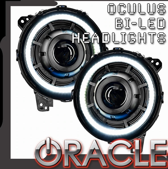 Jeep Wrangler JL & Gladiator JT Oracle Oculus Bi-LED Projector Headlights - Graphite Metallic